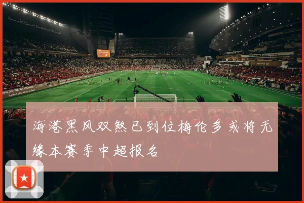海港黑风双煞已到位梅伦多或将无缘本赛季中超报名